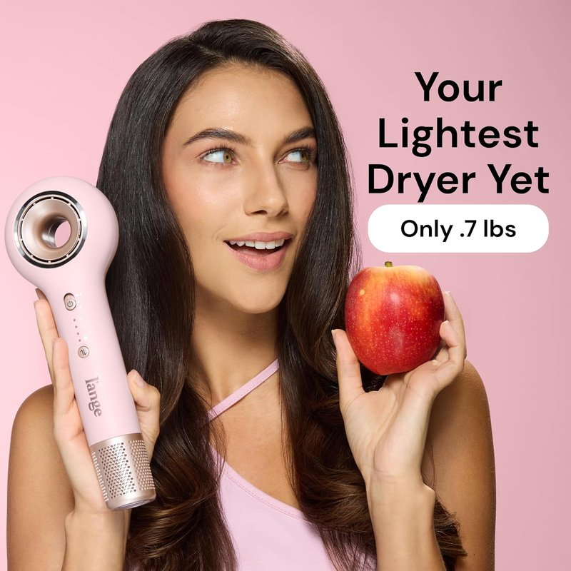 L'ANGE HAIR Ionic Hair Dryer - High Speed, Frizz-Free Styling | Lightweight Brushless Motor, 4 Heat Settings | Blush