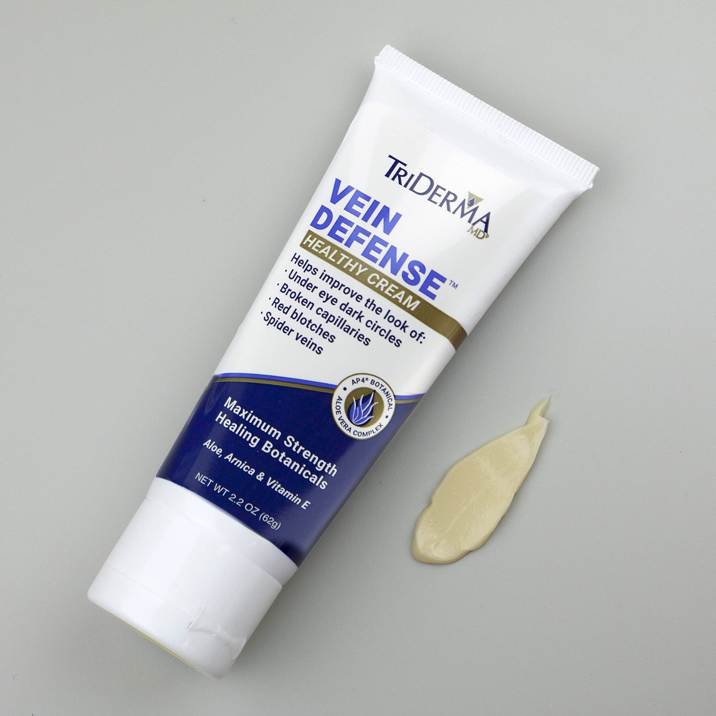 TriDerma Vein Defense Healthy Cream 2.2 Ounces Helps Improve the look of Spider Veins and Under Eye Dark Circles