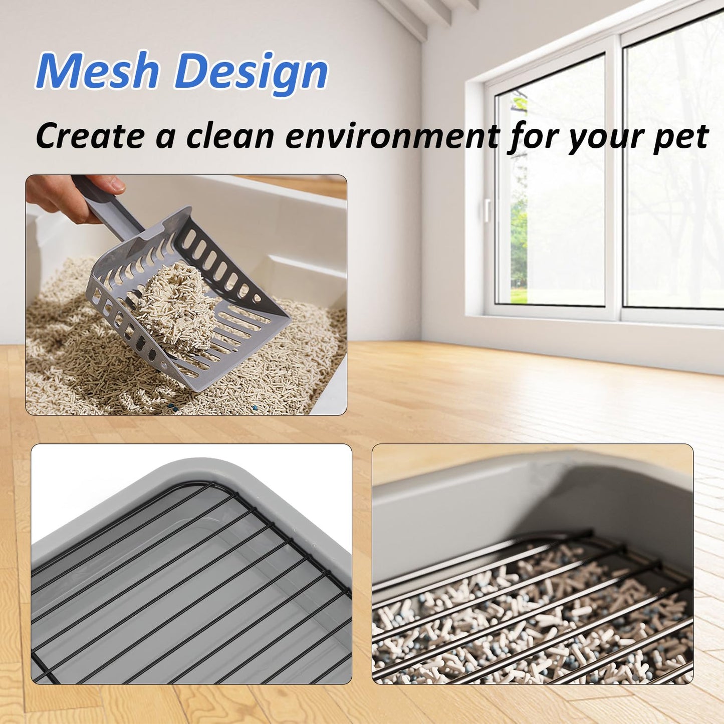 Dog Potty Tray, Indoor Mesh Dog Litter Box, Toilet Pee Pad Holder Puppy Training Tray, Removable Stable Structure Pet Training Pads for Small and Medium Dogs