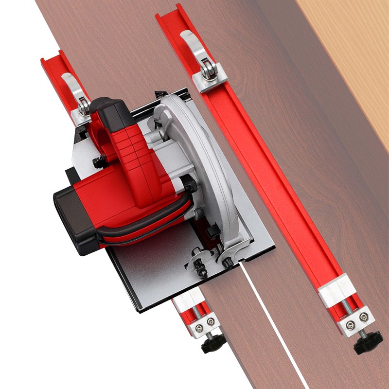 Adjustable Circular Saw Guide Aluminum Alloy Universal Rail Saw Guide Rail Fits 12 Inch Base Precision Electric Jig Attachment Cutting Machine Specially Designed for Milling Tasks & Edge Woodworking