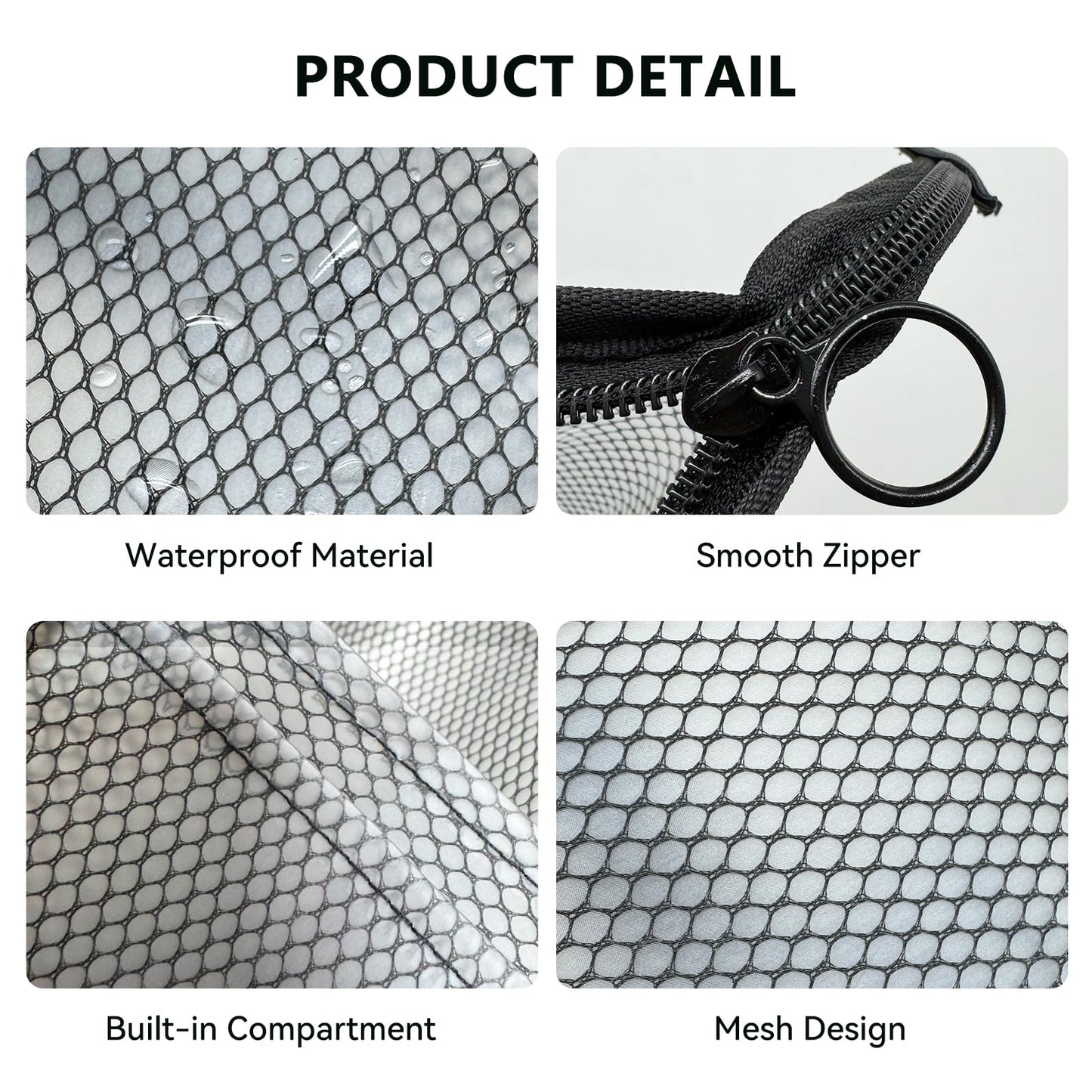 PZAHYAW Standing Toiletry Bag, Portable Lightweight Travel Toiletry Bag, Waterproof EVA Mesh Travel Makeup Bag, Hanging Cosmetic Organizer for Bathroom, Travel (Pink+White)