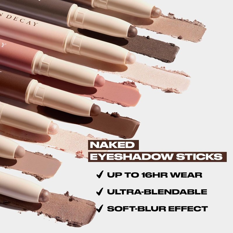 Naked Eyeshadow Stick - Waterproof Cream Eye Shadow Base | Crease-Proof, 16HR Wear, Soft-Blur Effect