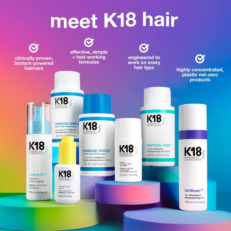 K18 Molecular Repair Hair Oil - Weightless Formula for Stronger, Healthier Hair | All Hair Types