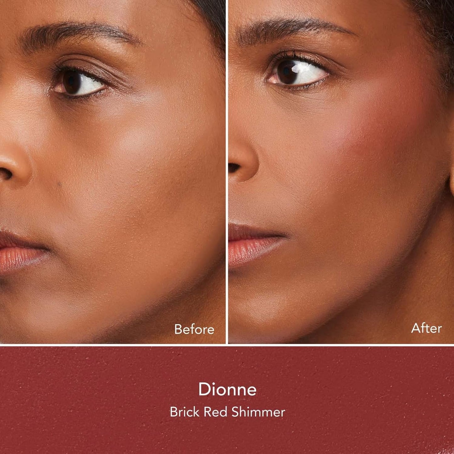 Triple Threat Color Stick - Cream Blush with Vitamin E & Evening Primrose Oil | Waterproof Brick Red Shimmer