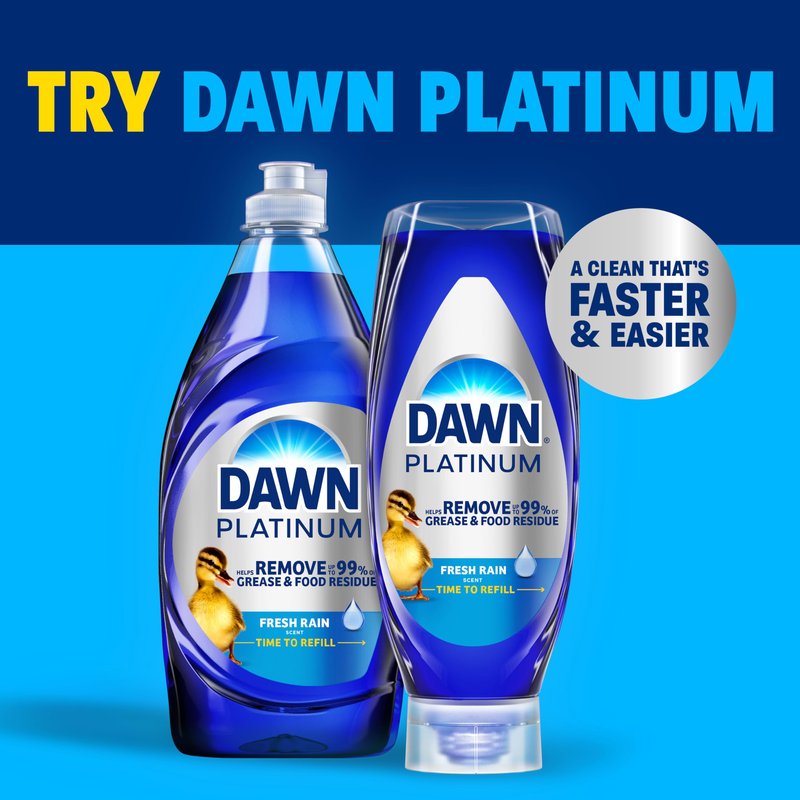 Dawn Ultra Original Dish Soap Refill Jug, Large Size Original Blue Liquid Dishwashing Detergent, Powerful Dish Soap for Grease, 51.5 oz