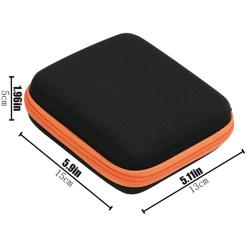 Aenllosi Hard Travel Case Replacement for SanDisk Extreme PRO SDSSDE81/SDSSDE80 / Extreme SDSSDE61 Portable 500GB/1/2/4 TB SSD(Black&Orange,Only Case)
