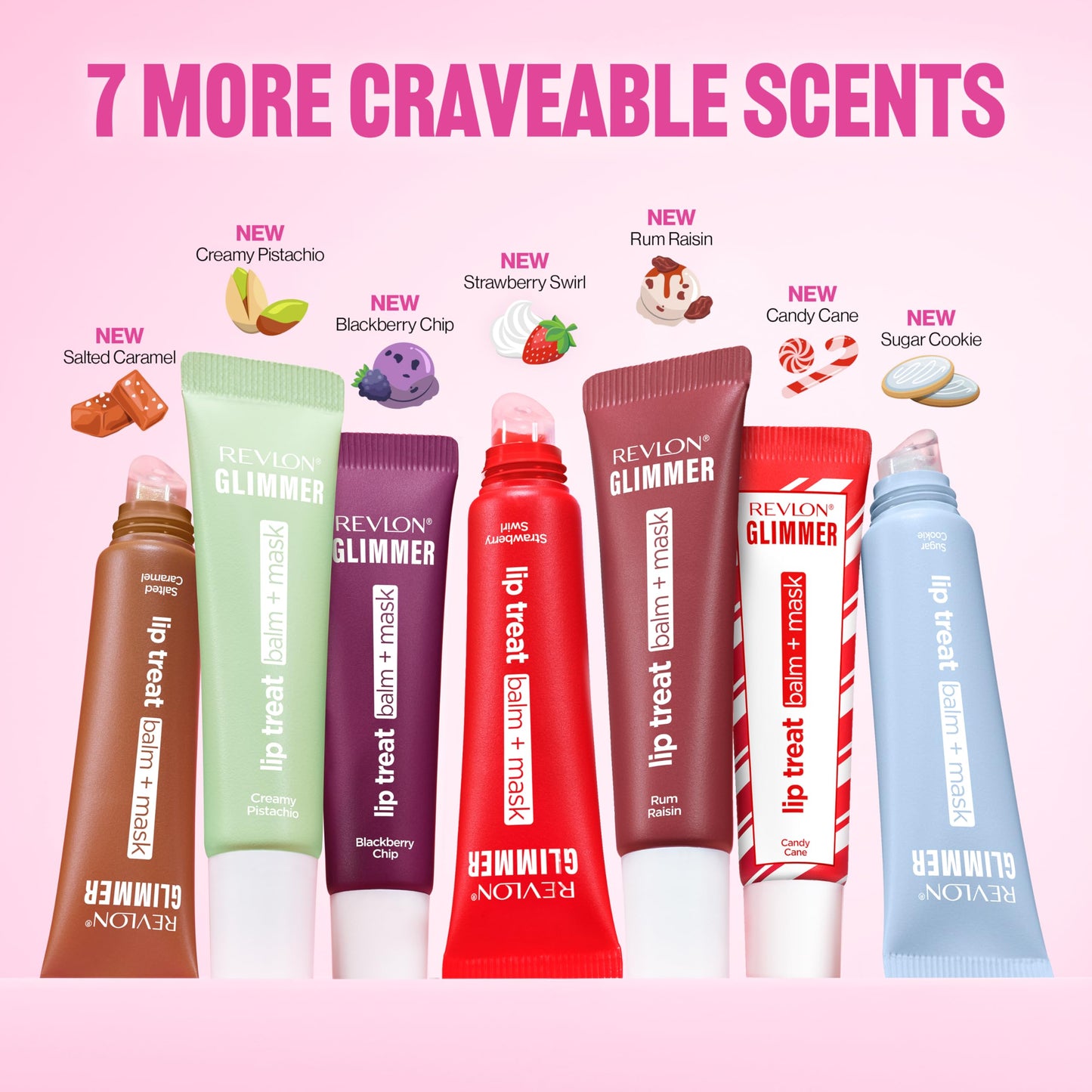 Revlon Glimmer Lip Treat Balm + Mask, Overnight Peptide Lip Treatment, Hydrating, 008 Sugar Cookie, 0.4 fl oz