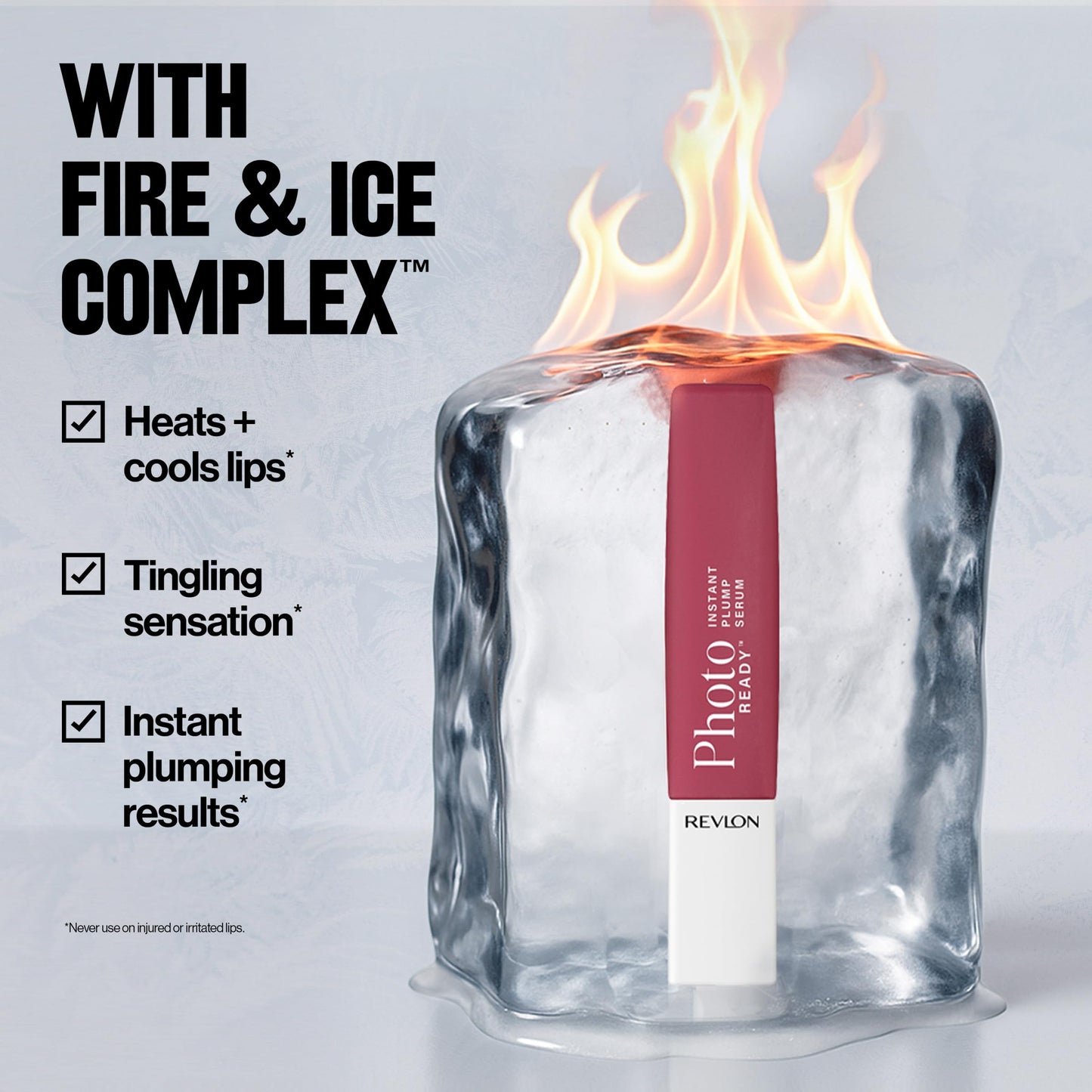 REVLON PhotoReady Instant Plump Serum, Plumping Lip Gloss with Tingling Sensation, Hydrating, Non-Sticky & High Shine Finish, 001 Needleless To Say, 0.25 fl oz