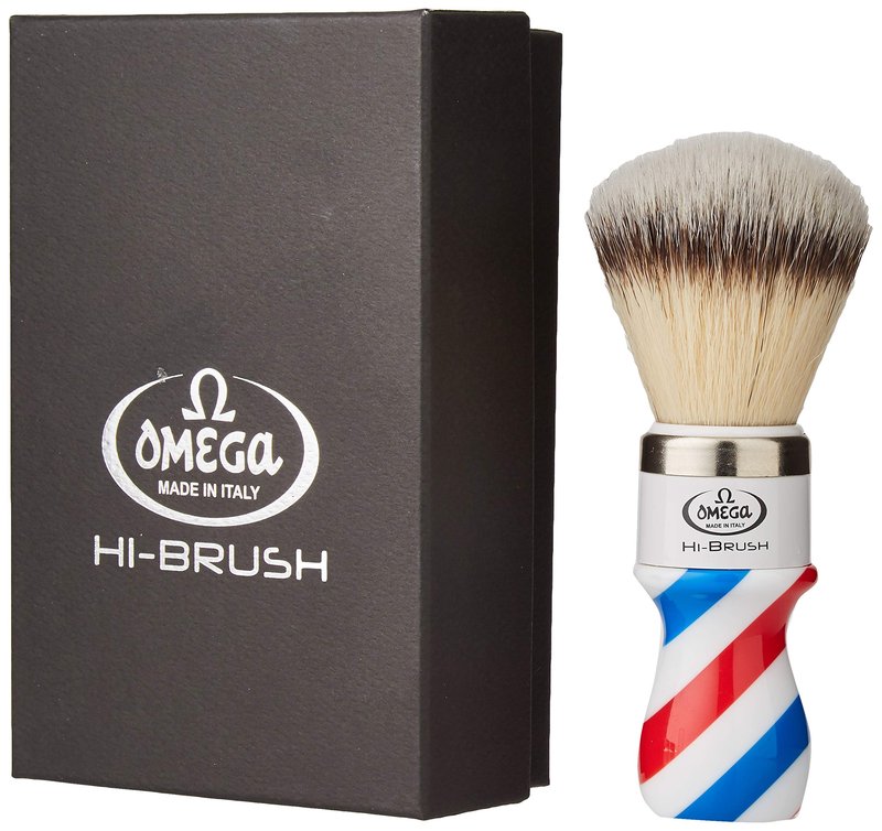 Omega 46806 - Fiber Shaving Brush"Hi-Brush", Blue, Fruity