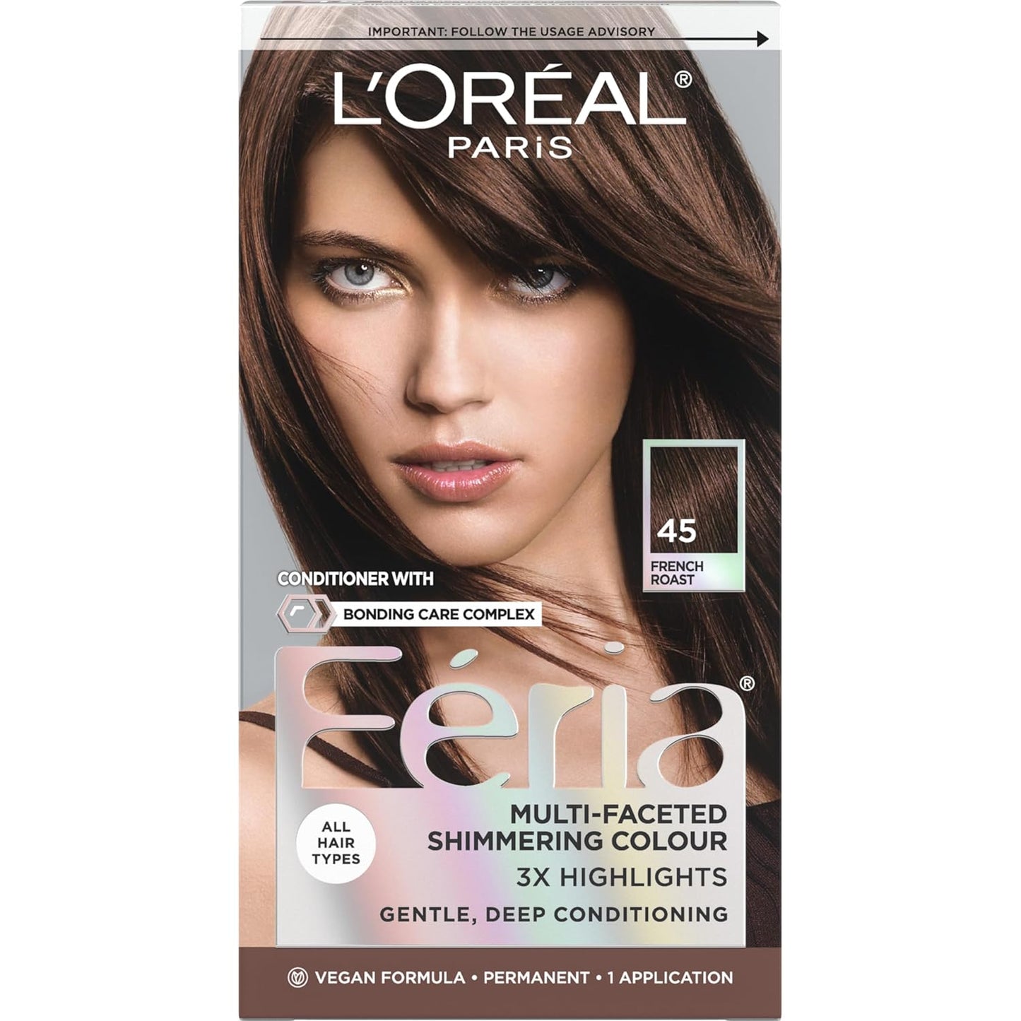 L’Oreal Paris Feria Hair Color - High Intensity Jet Black Dye for 3X Highlights | 1 Kit