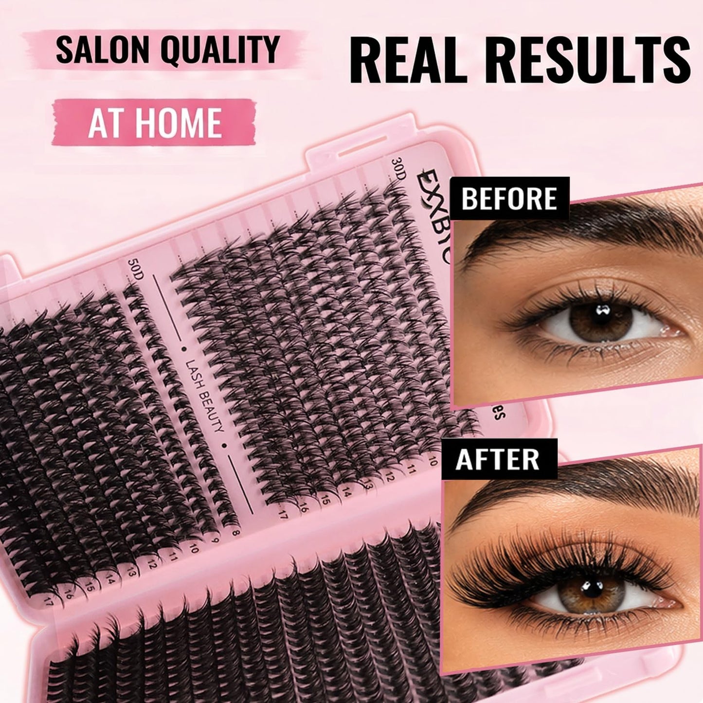 Wispy Lash Clusters Kit 800pcs Lash Extension Kit Eyelash Clusters 30D&40D&50D Natural Lashes Clusters 8-18mm DIY Individual Lashes Cluster