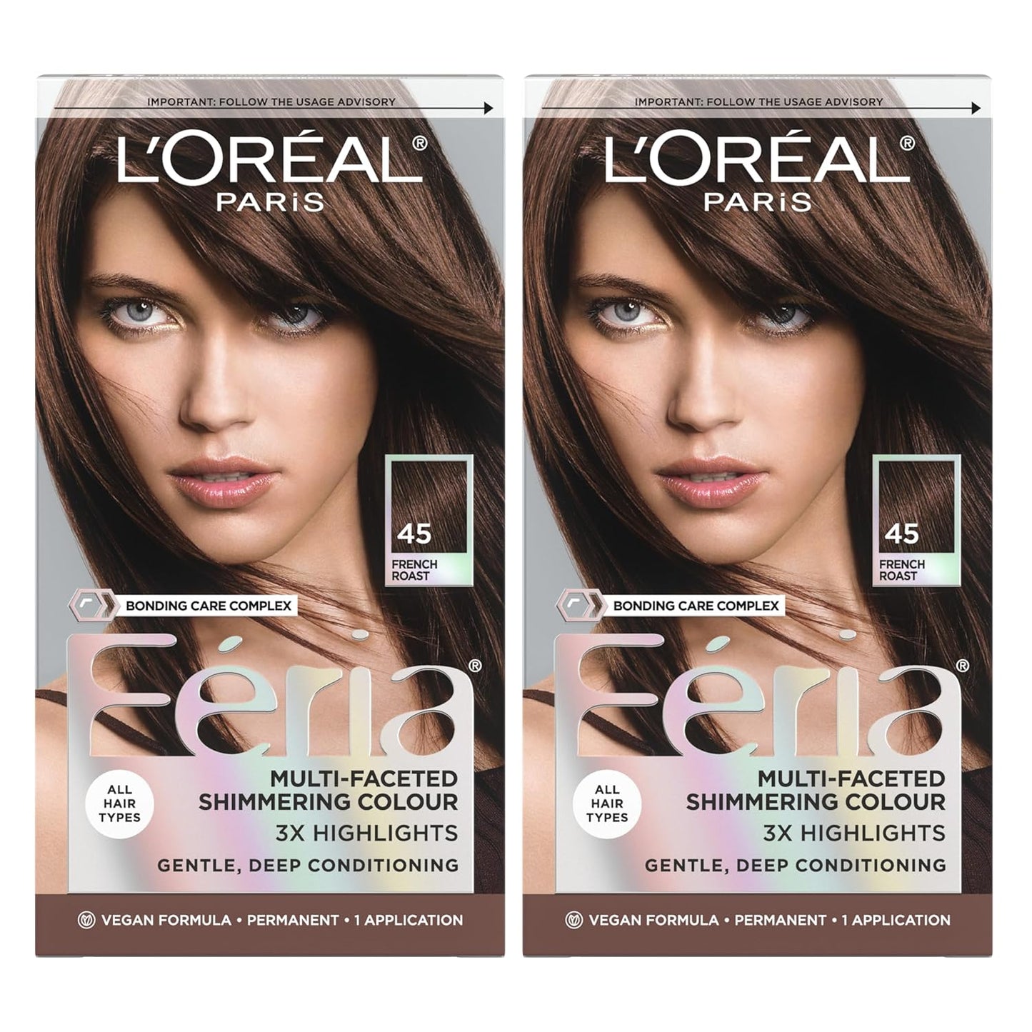 L’Oreal Paris Feria Hair Color - High Intensity Jet Black Dye for 3X Highlights | 1 Kit