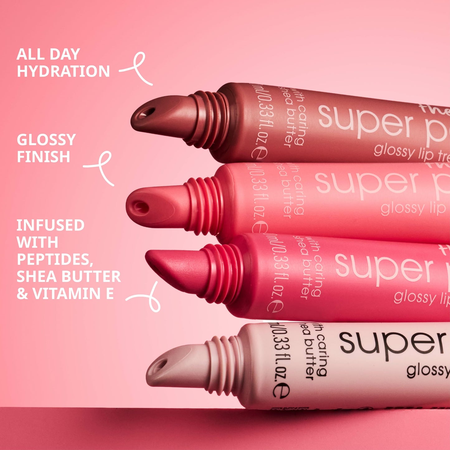 essence | The Super Peptide Glossy Lip Treatment | Hydrating, Nourishing and Non-Sticky | Vegan, Gluten Free and Cruelty Free (03 |Toffeetastic!)