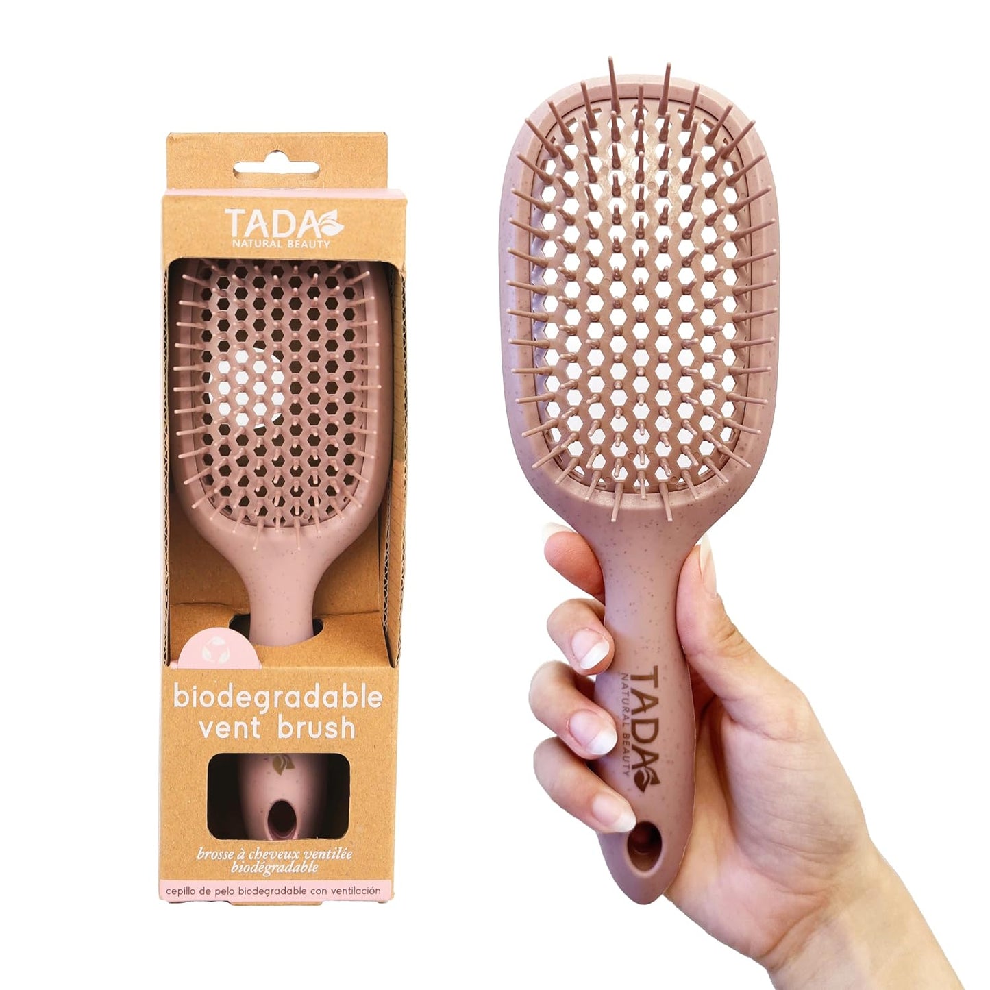 Natural Beauty Hair Brush Detangler - Ideal for Curly, Thick, and Wavy Hair | Quick Drying & Styling, 2-Pack (4 Colors)