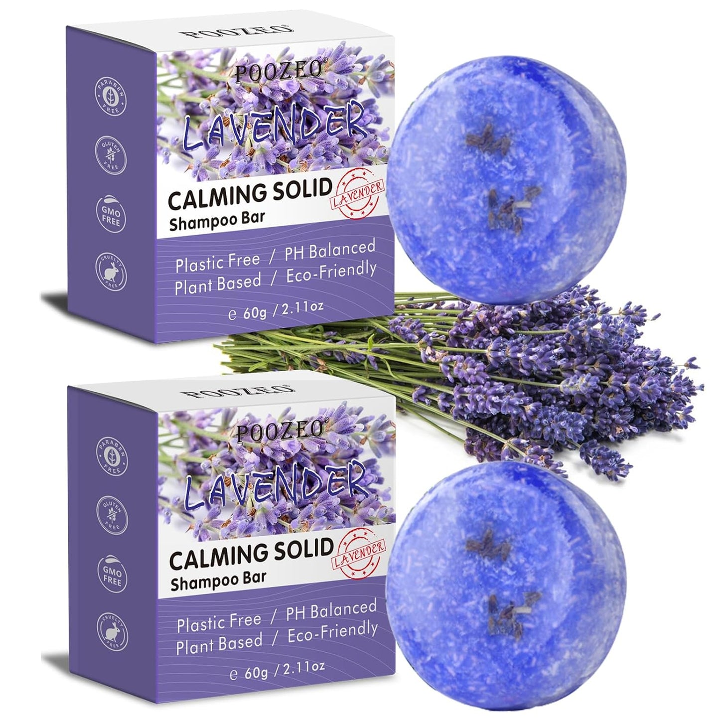 Rosemary Shampoo Bar - Organic Hair Growth & Scalp Cleansing | 2 Pack, Refreshing Solid Soap for Women’s Gifts