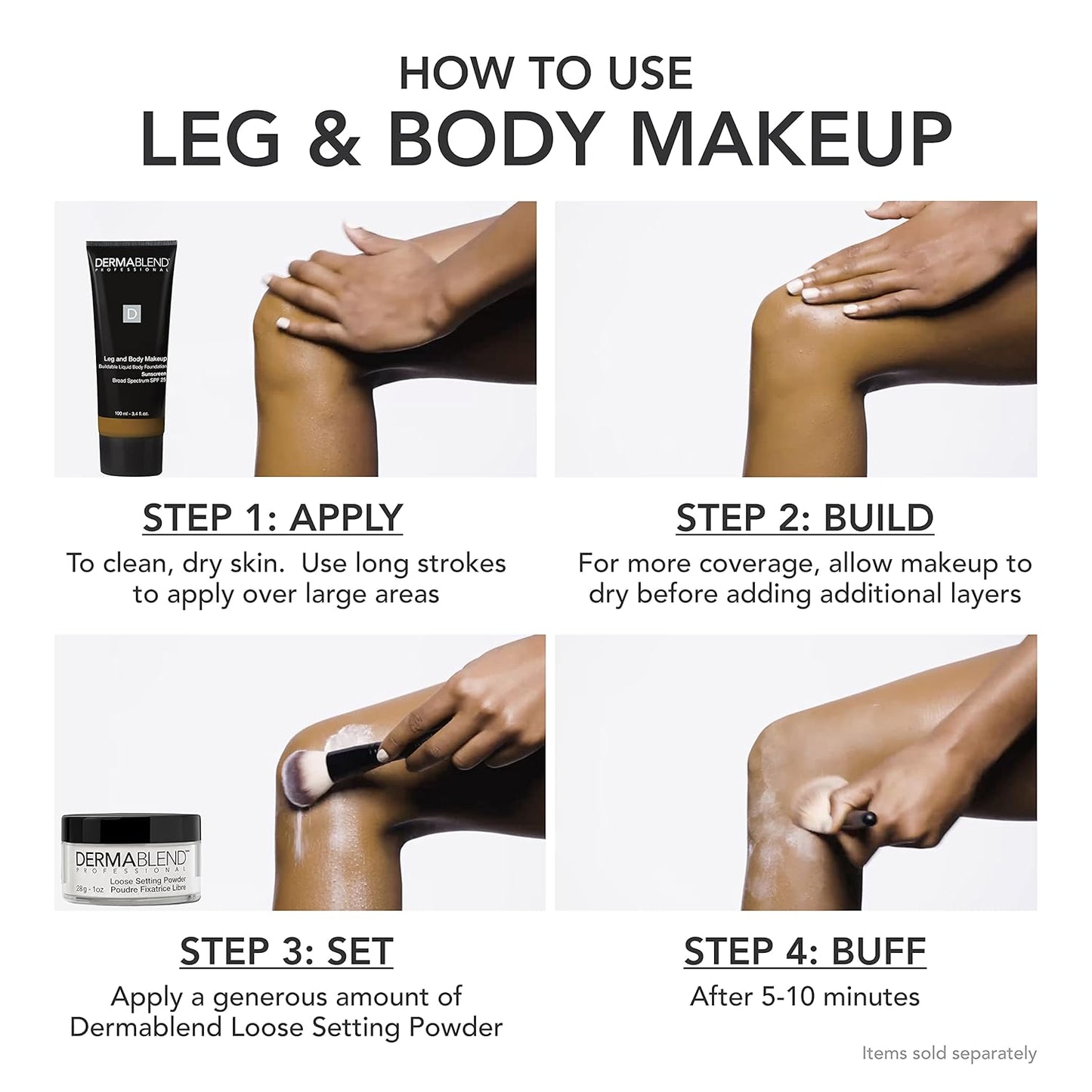 Dermablend Leg and Body Makeup Foundation - SPF 25 for All-Day Coverage