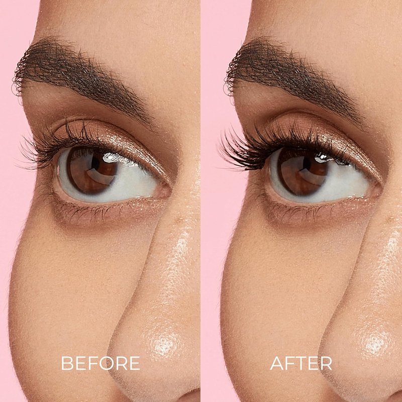 Kiss Impress Falsies Eyelashes - Self-Adhesive Natural Volume Lashes, 12mm-14mm, Black | No Glue Needed, Invisible Band