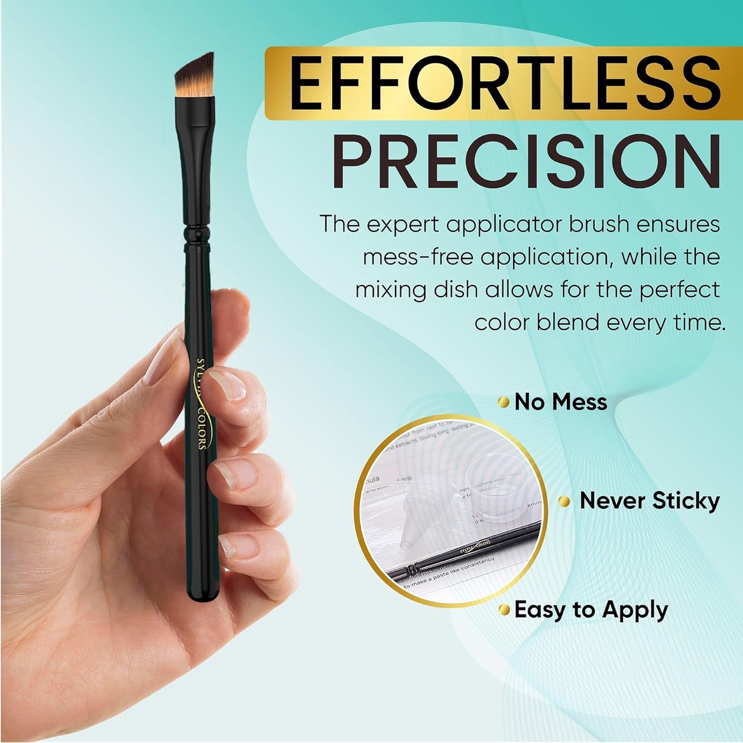 Professional Black Hair Tint Kit - Root Touch-Up Color for Grays | Waterproof Formula, 25ml, Lasts 4-6 Weeks