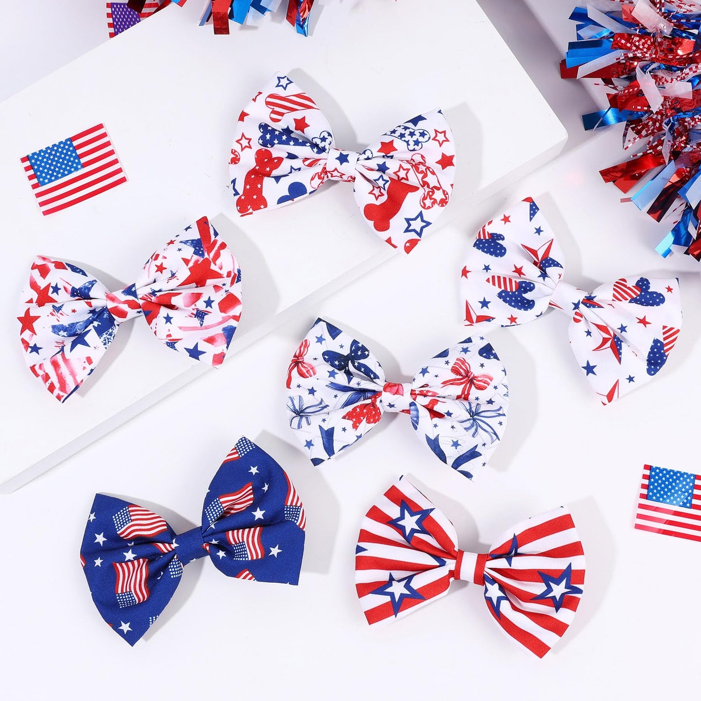 PABOBIT Valentines Hair Bows for Girls, Pink Red Hair Clips Heart Bow Clips Girls Hair Accessories for Kids Teens Gifts