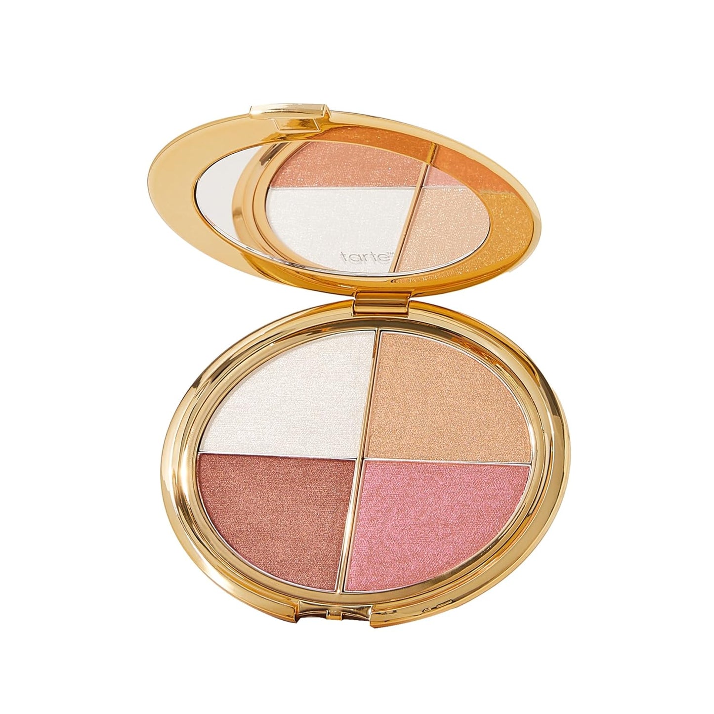 Tarte Glow Wardrobe - Highlighting Eye & Cheek Palette | Vegan All-in-One Blush, Bronze & Highlighter, Full Size