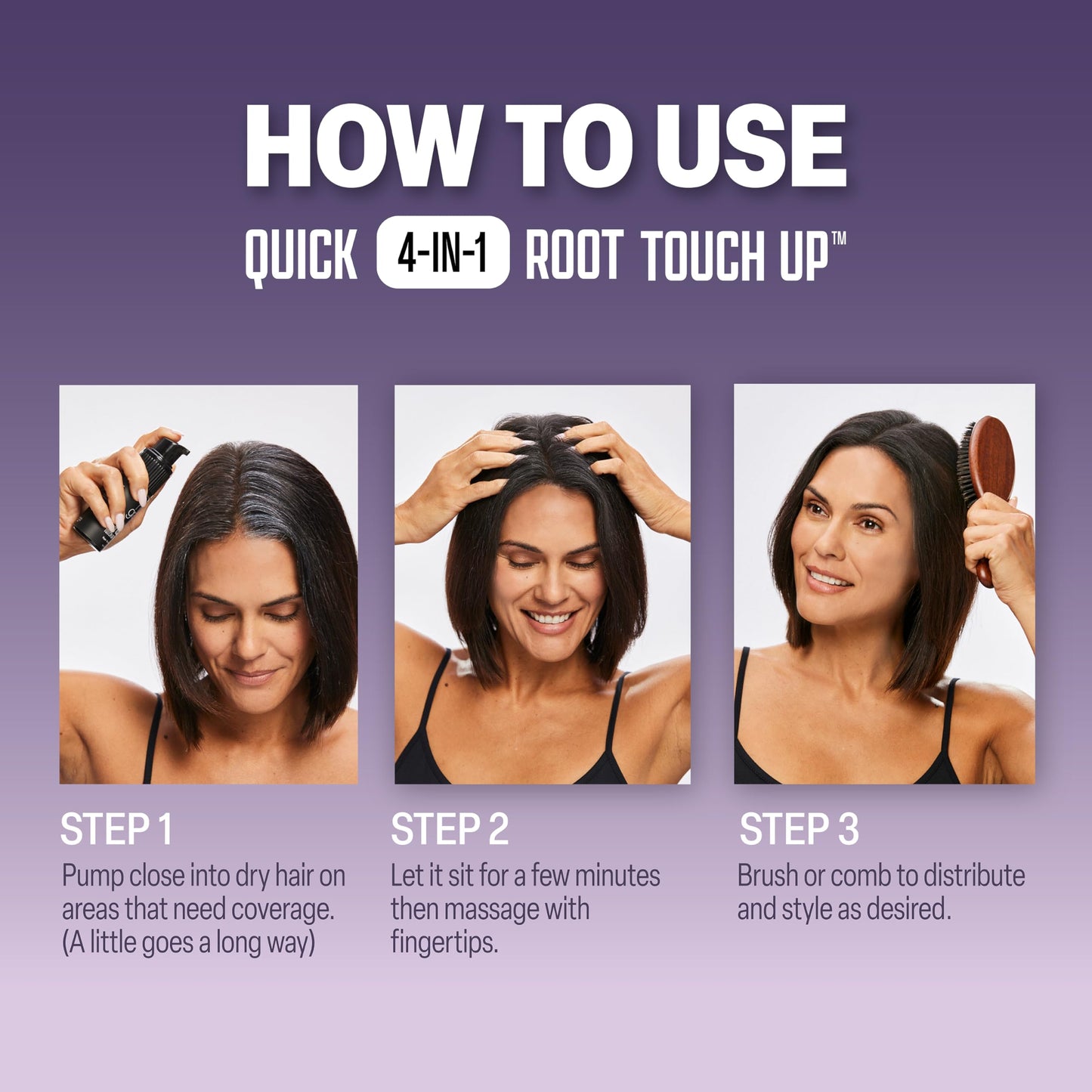 No Gray Quick 4-IN-1 Root Touch Up Powder Light to Medium Brown