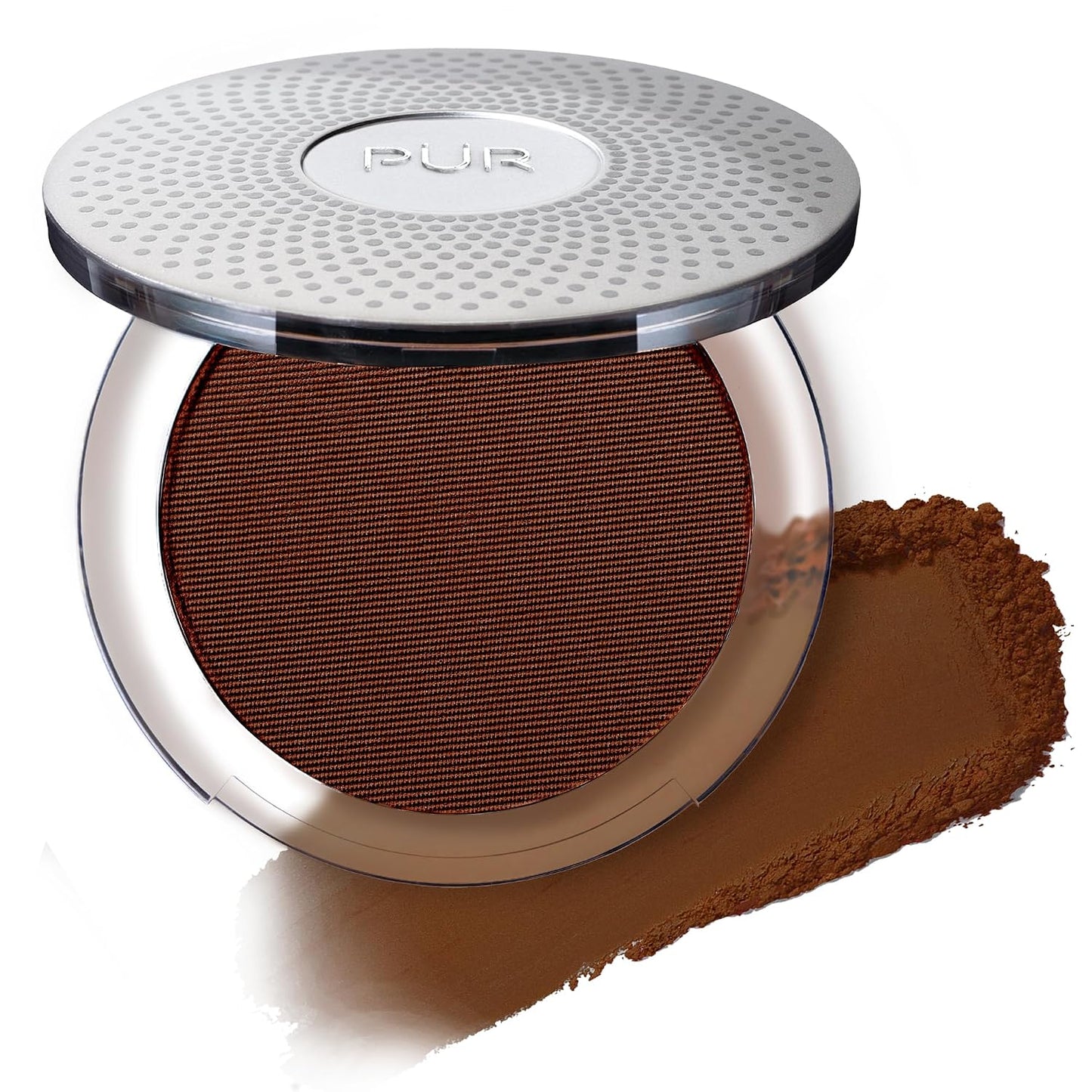 PÜR MINERALS 4-in-1 Pressed Mineral Makeup Powder Foundation with SPF 15 | Buildable Medium to Full Coverage Compact