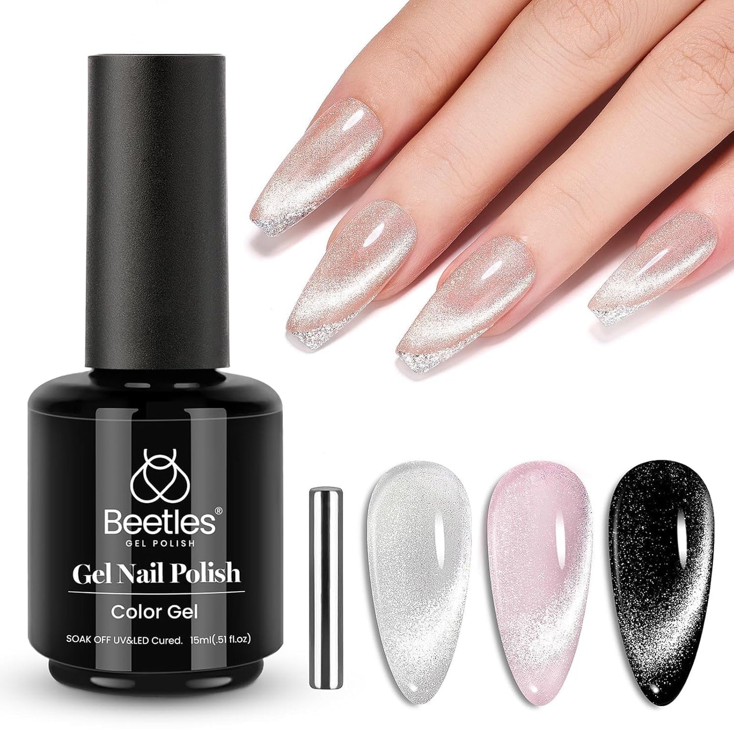 Beetles Mauve Gel Nail Polish - Dusty Rose Pink Purple UV Soak Off | 15ml Long Lasting Glossy Finish for Salon & Home