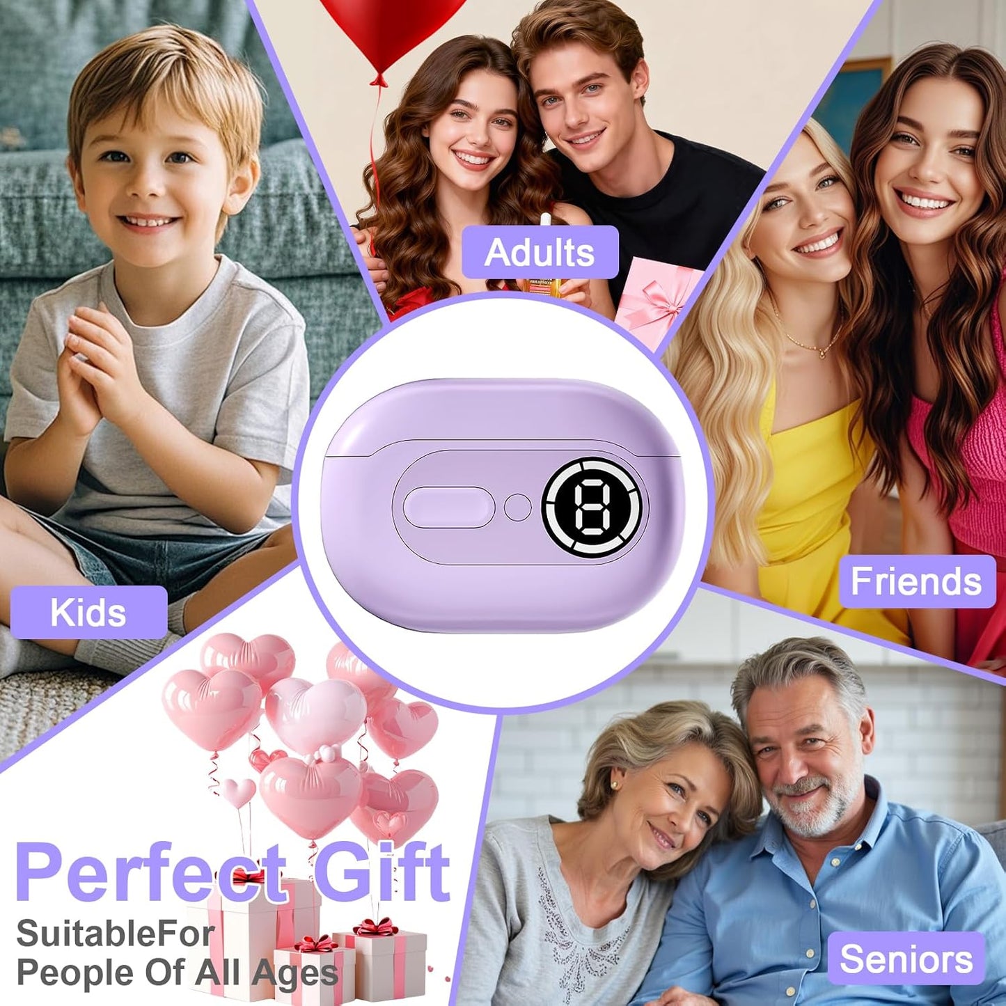 Electric Nail Clipper for Seniors - 4 in 1 Automatic Trimmer with Night Light & 9 Speed Polisher | Ideal for Elderly Care