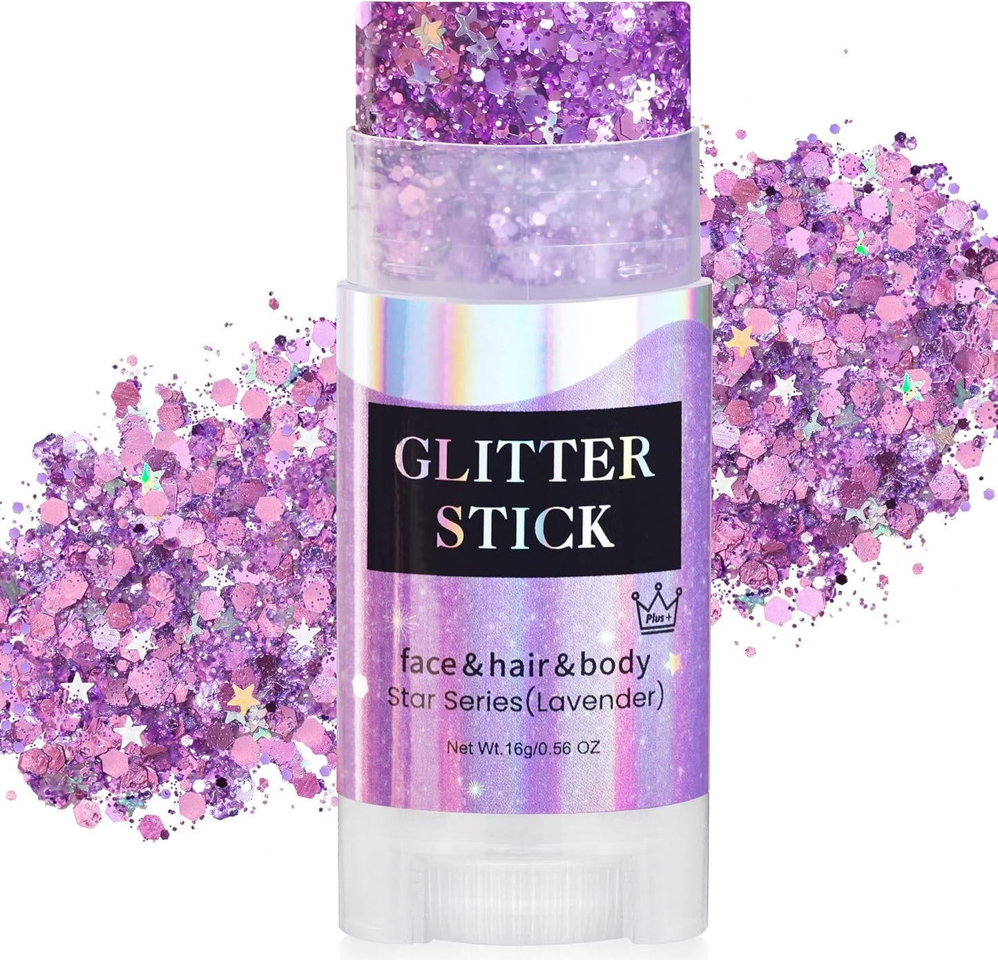 4th of July Hair Glitter Stick - Red, White & Blue Face Glitter for Patriotic Makeup | Independence Day Accessories
