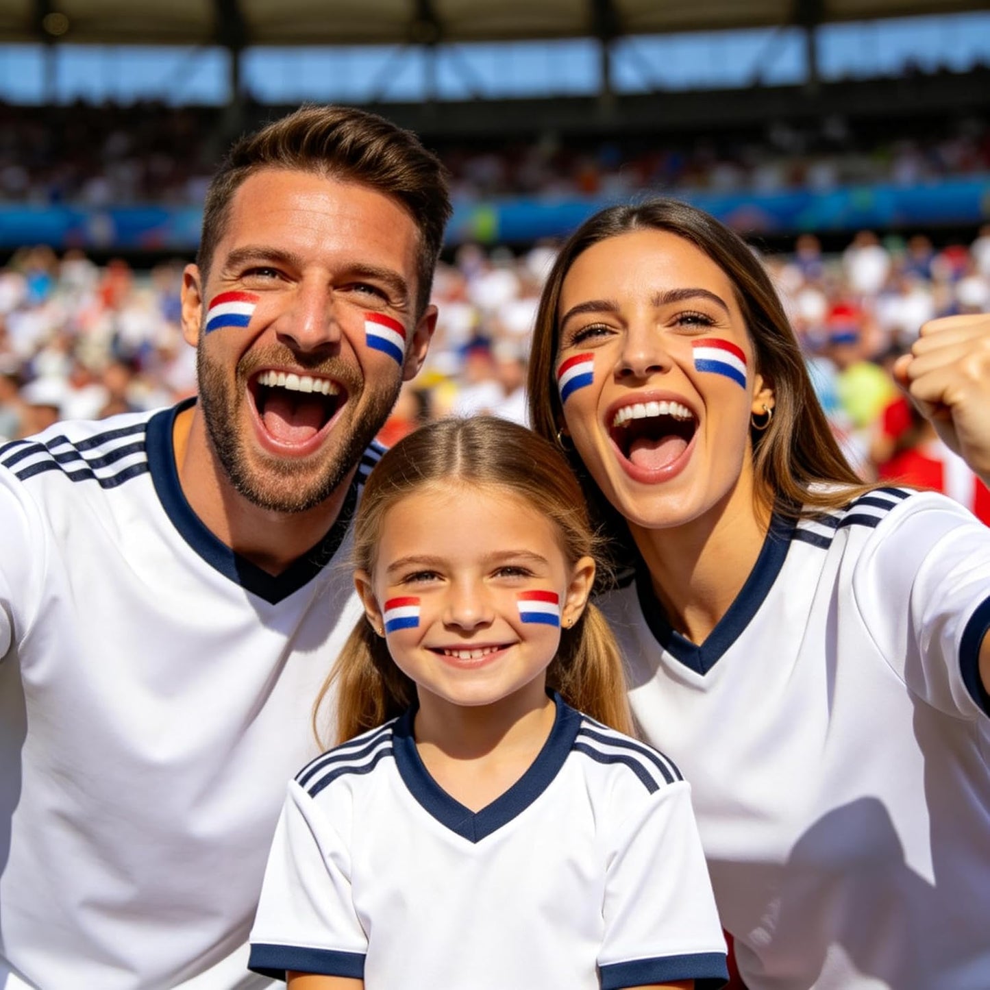 Red White and Blue Face Body Paint Stick - Skin-Friendly, Long-Lasting Color for World Cup 2026 | 4th of July Celebration