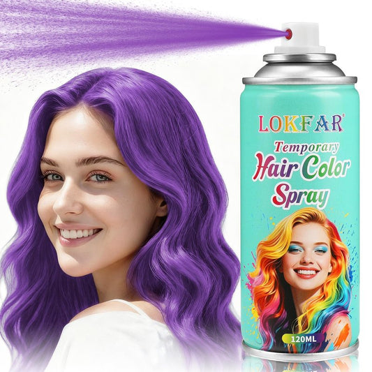 Purple Hair Spray Temporary Hair Color Spray for Women Men, Washable Temporary Dark Purple Hair Dye Paint Wax Hairspray for Halloween Cosplay Festival Party Costume Makeup, 4.06 oz