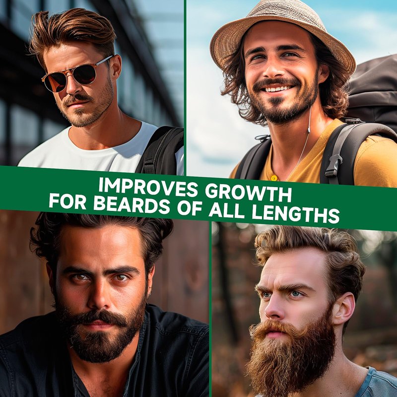 MistySprite Men's Beard Growth Oil - 5% Biotin, Citrus Serenity Scent, 2 oz (Pack of 10) - Softens, Conditions, No Itch & Dandruff, Ideal Gift