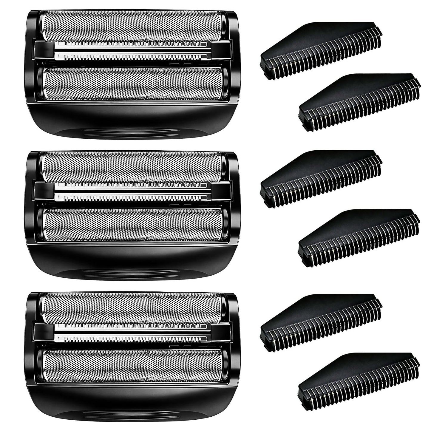 3PCS Shaver Replacement Foil Compatible with Remington PF7400, PF7500, and PF7600 Foil Shavers,Black