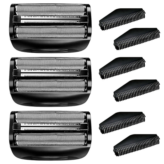 3PCS Shaver Replacement Foil Compatible with Remington PF7400, PF7500, and PF7600 Foil Shavers,Black