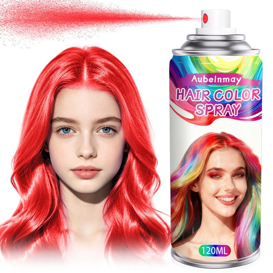 Temporary Red Hair Color Spray, UV Glow Wash Out Hair Dye, Instant Hair Color for Women Men Kids, Pet Safe Hair Color Spray for Halloween Cosplay Party Festival