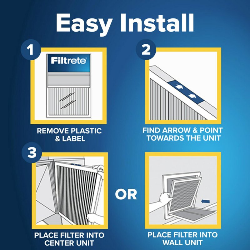 Filtrete 16 x 25 x 1 Air Filter, MERV 5, 6-Pack, AC Furnace HVAC, MPR 300 Basic Dust Defense, Pleated Electrostatic, Removes Lint