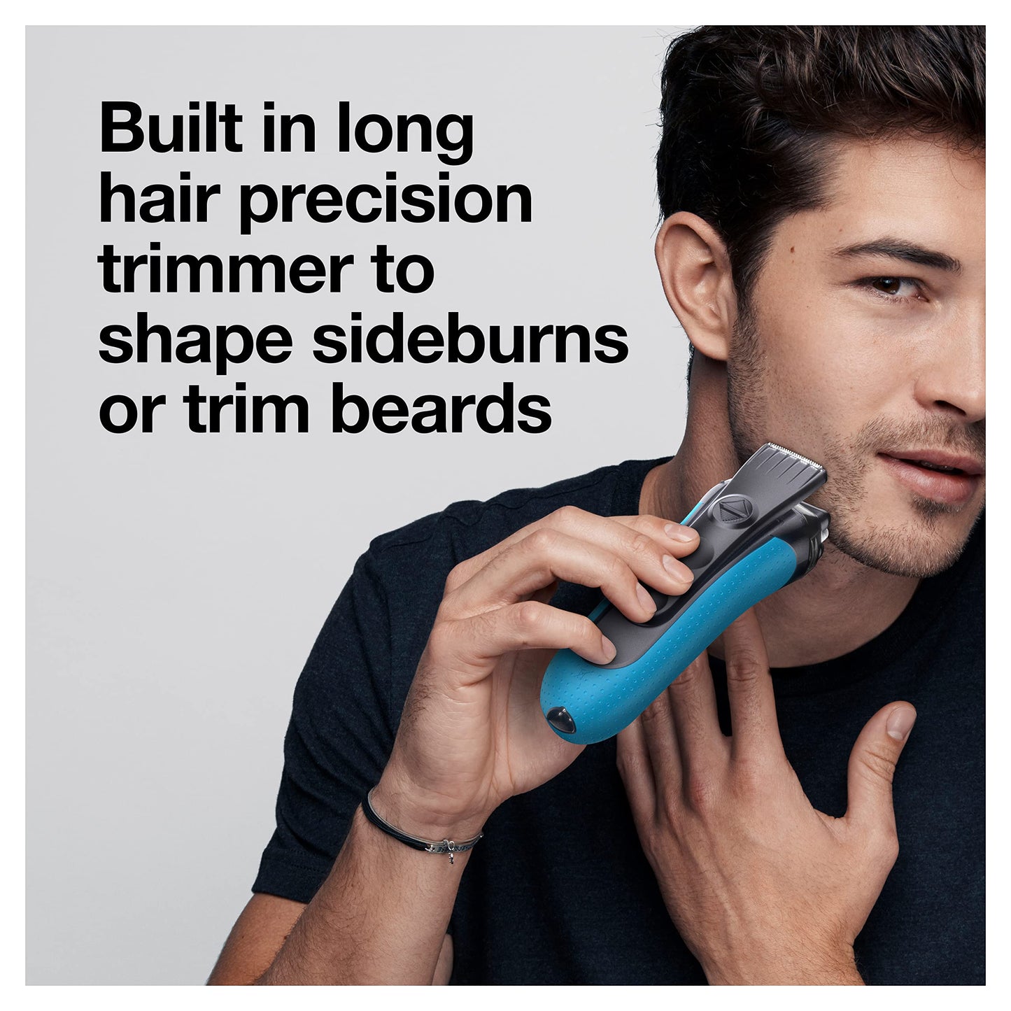Braun Electric Series 3 Razor with Precision Trimmer, Rechargeable, Wet & Dry Foil Shaver for Men, Blue/Black, 4 Piece (Pack of 2)
