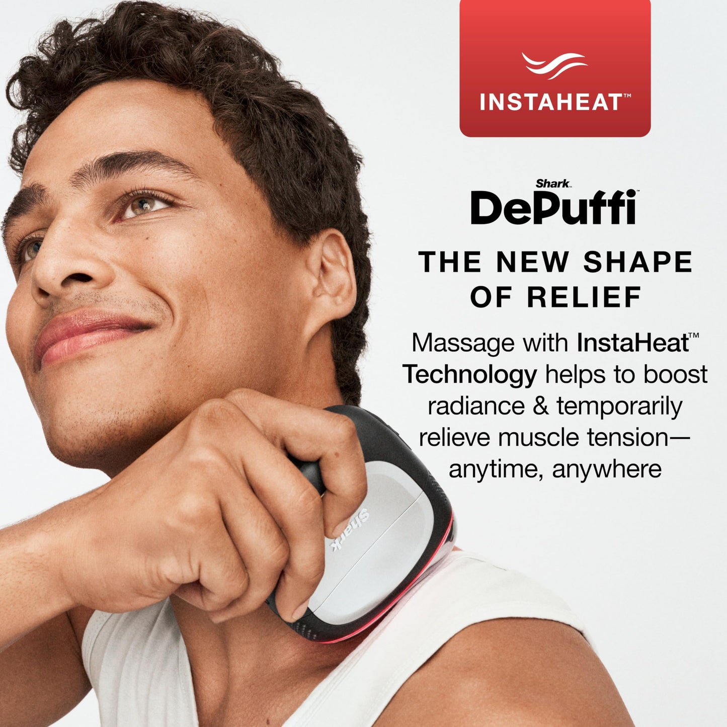 Shark Depuffi, Instant Hot + Cold Contrast Therapy Device, InstaChill Tech, InstaHeat Tech, Depuff, Soothe, Contour, Pink, FH220PK