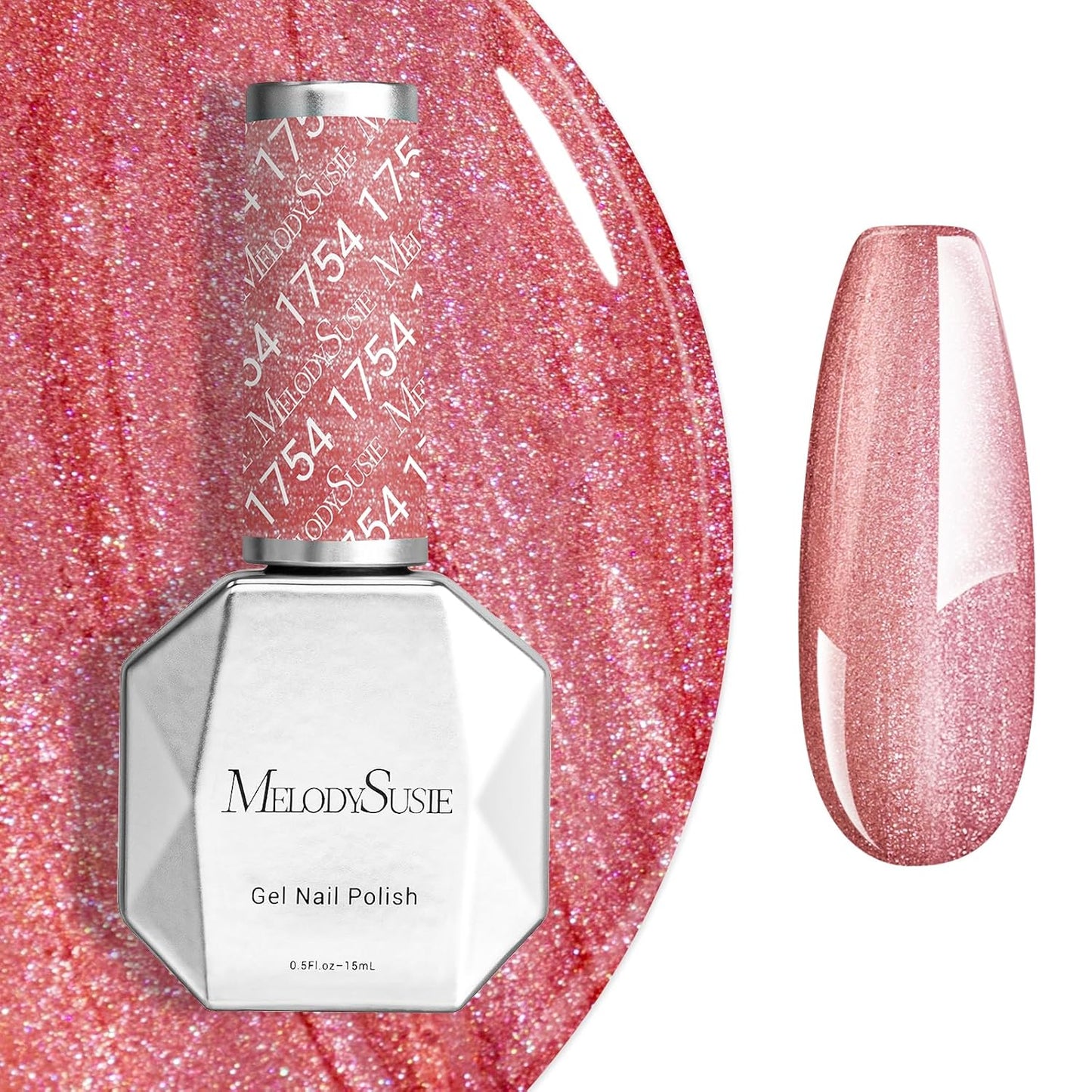 MelodySusie Neon Pink Gel Nail Polish - Bright Hot Pink Soak Off UV LED | 0.5 fl oz for DIY Nail Art & Manicure