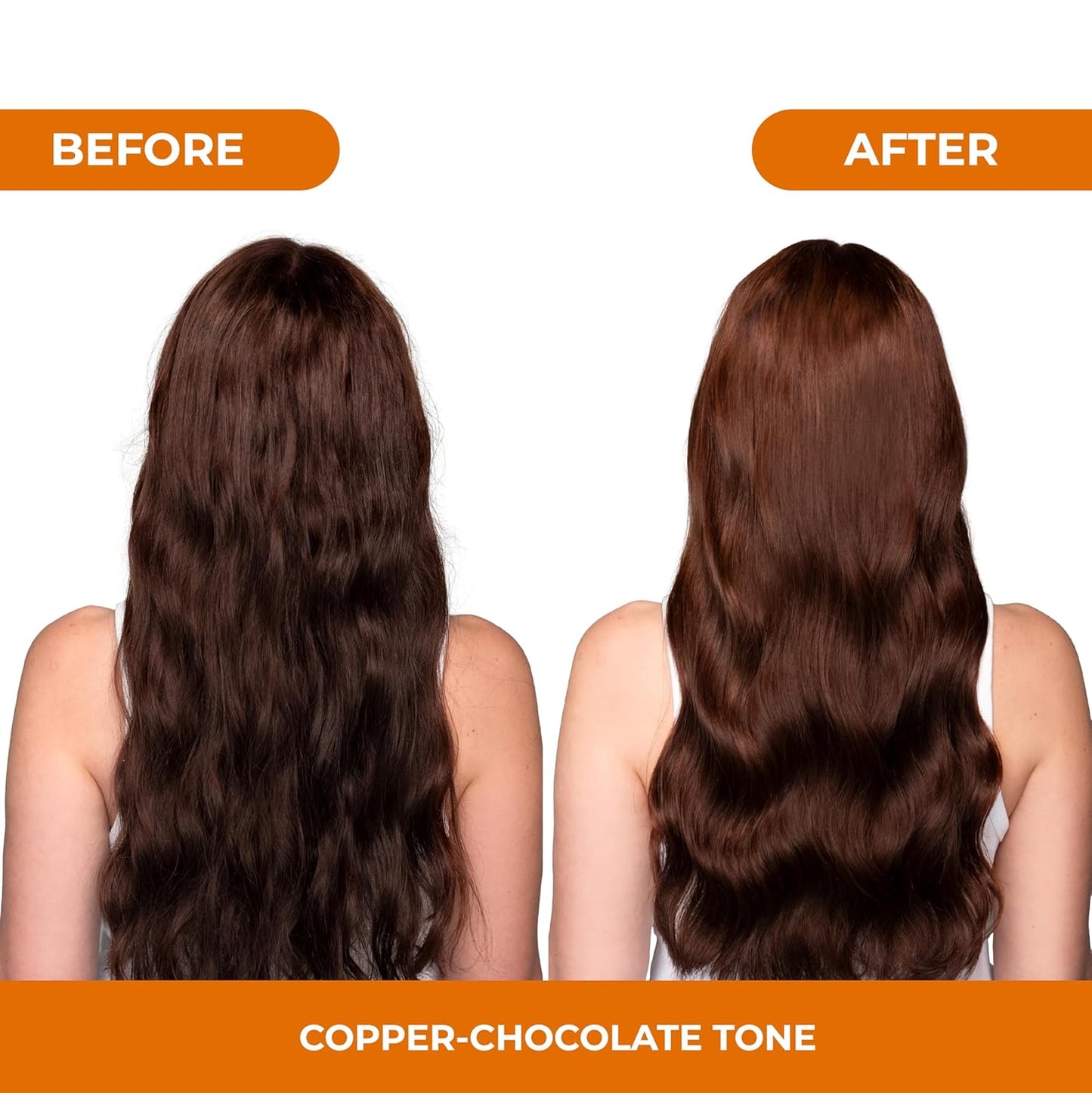 Copper Chocolate Hair Toning Shampoo & Mask Set - Revive Copper-Brown & Chocolate Tones | Hyaluronic Acid, Biotin & Collagen | 2 x 10.1 Fl Oz