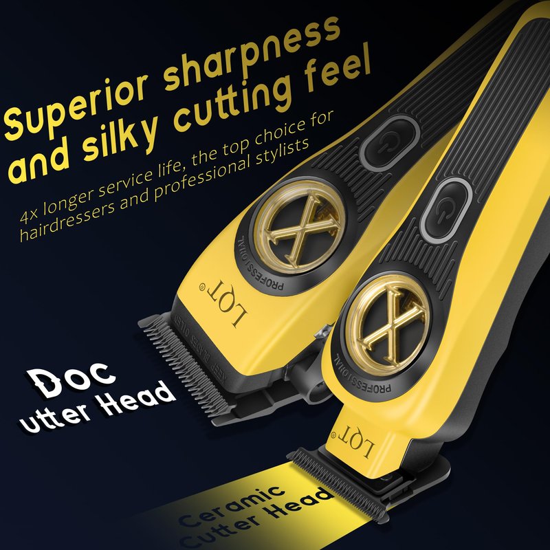 LQT Professional Hair Clippers for Men Rechargeable - 9000 RPM Cordless Barber Clippers Set with Trimmer, Case & Powerful Motor for Home & Salon Hair CuttingIdeal Gift for Father's Day