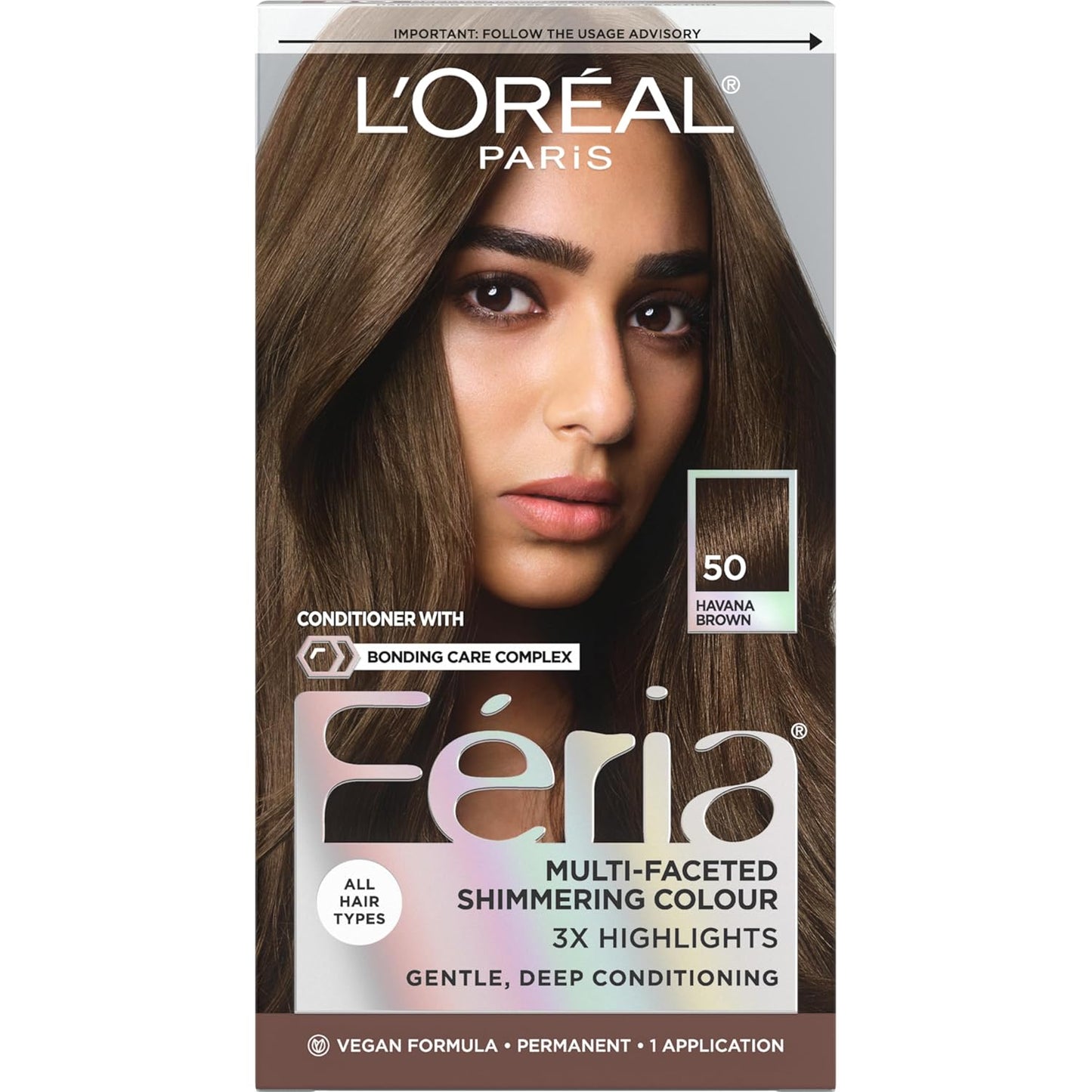 L’Oreal Paris Feria Hair Color - High Intensity Jet Black Dye for 3X Highlights | 1 Kit