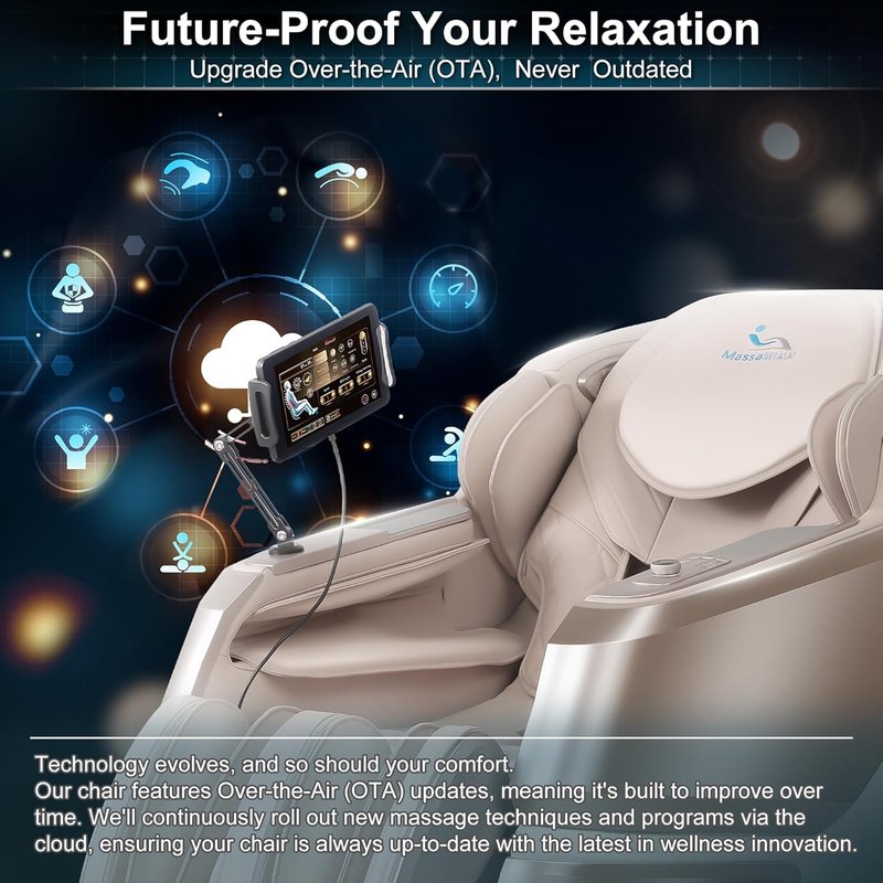 MassaMAX 4D Massage Chair - Full Body Recliner with AI Voice Control & 27 Auto Modes | Zero Gravity, Deep Yoga Stretch, 55" SL Track