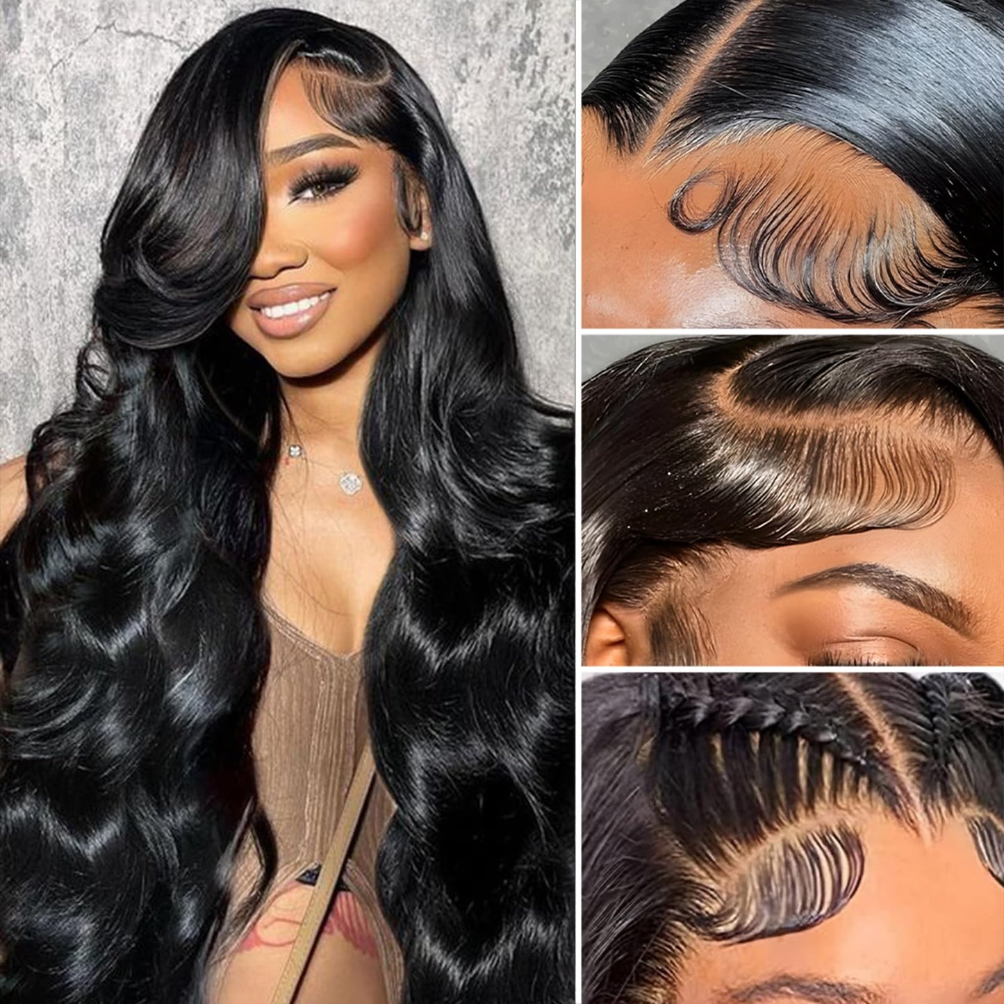 ONIVAN 13x6 Body Wave Lace Front Wigs Human Hair Wig 15A Raw 250 Density Indian HD Lace Frontal Human Hair Wigs for Women (30 Inch)