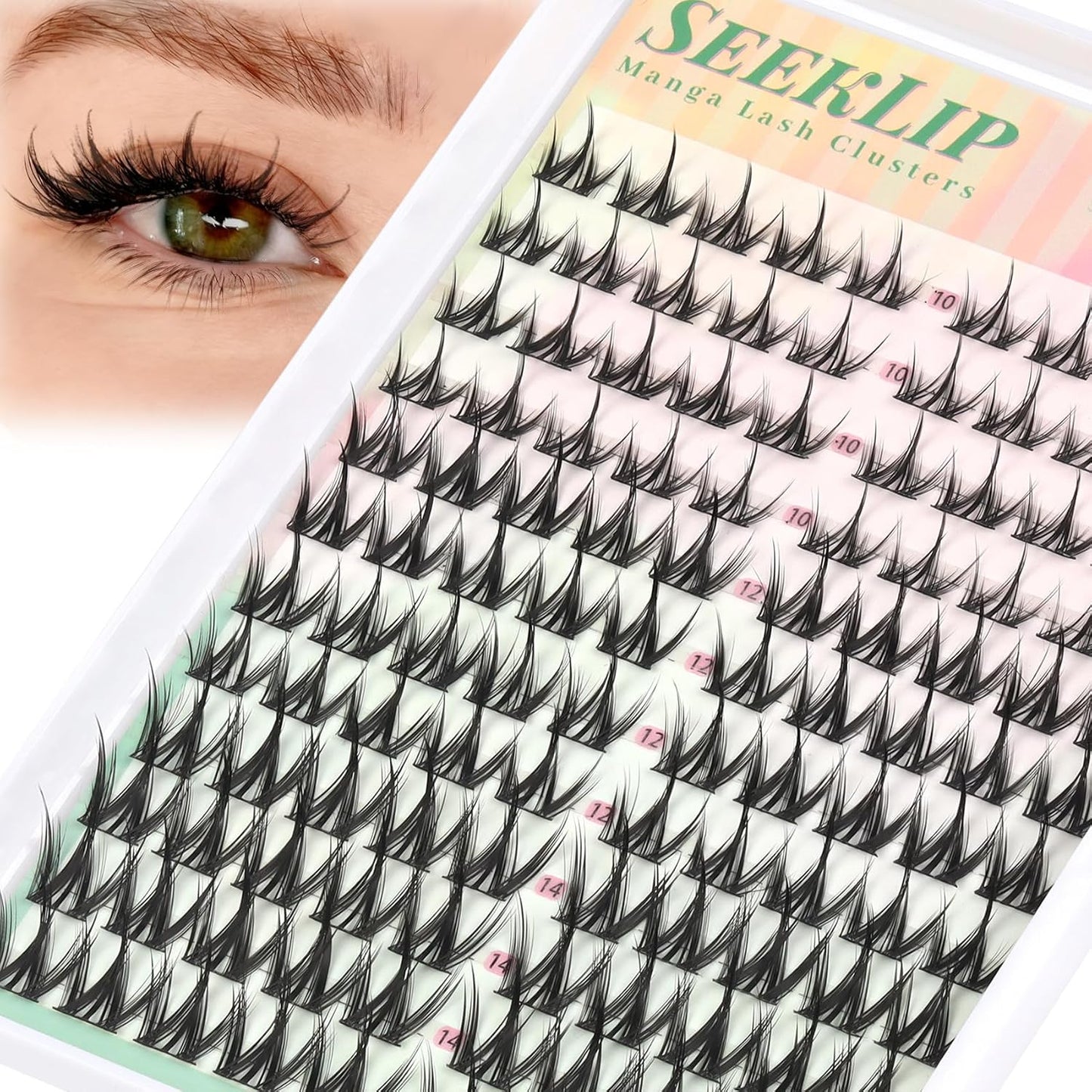 Bunny Lash Clusters - Dark Brown Spiky Doll Individual Lashes | 120 Pcs D Curl 8-16MM for DIY Eyelash Extensions