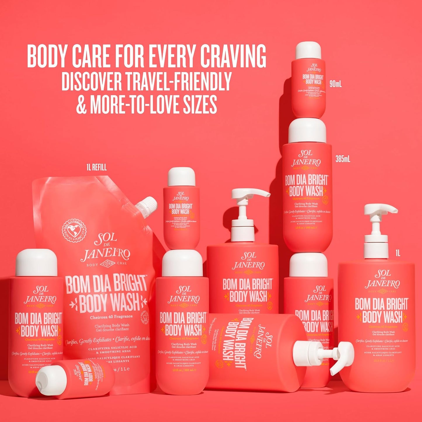 Bom Dia Bright AHA BHA Body Wash - Clarifying Formula for Radiant Skin