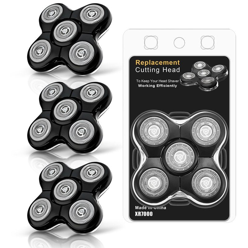 3 Pack Pro Head Shaver Replacement Blades Compatible with Remington Balder Pro Head Shaver Model XR7000, Precision Electric Shaving for Bald Men
