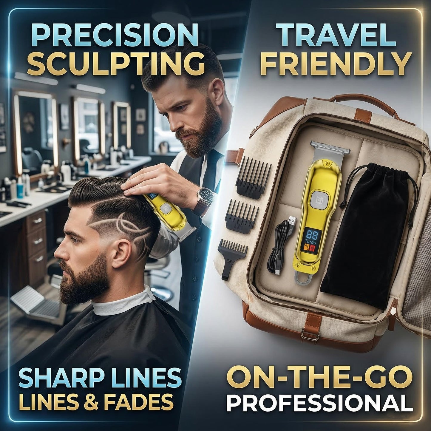 Hair Clipper for Men,Clippers for Hair Cutting Kit with LCD Display, Home Haircut Barber Grooming,Gifts for Men (Silver)