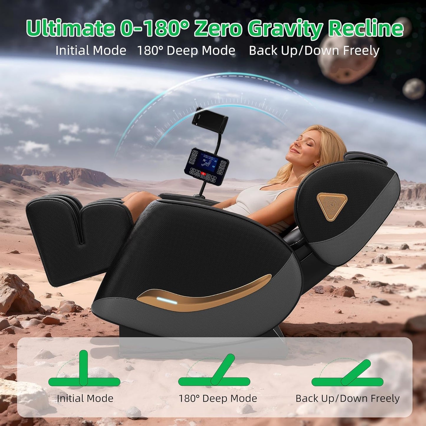 Full Body Massage Chair - Zero Gravity Recliner with 10 Massage Points, Heat, Airbags & Bluetooth Speaker | 2026 Model