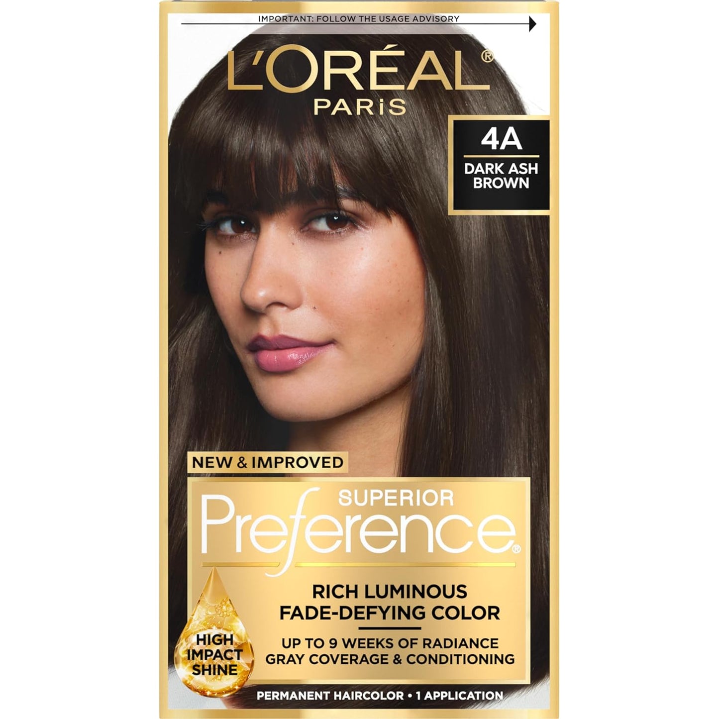 L'Oreal Paris Hair Color - Superior Preference Dark Ash Blonde 7A | Fade-Defying Permanent Dye for 9 Weeks of Radiance